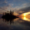 Sunset at Mistassini Lake, QC