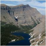 Sampling lake at Waterton Lakes National Park, Alberta